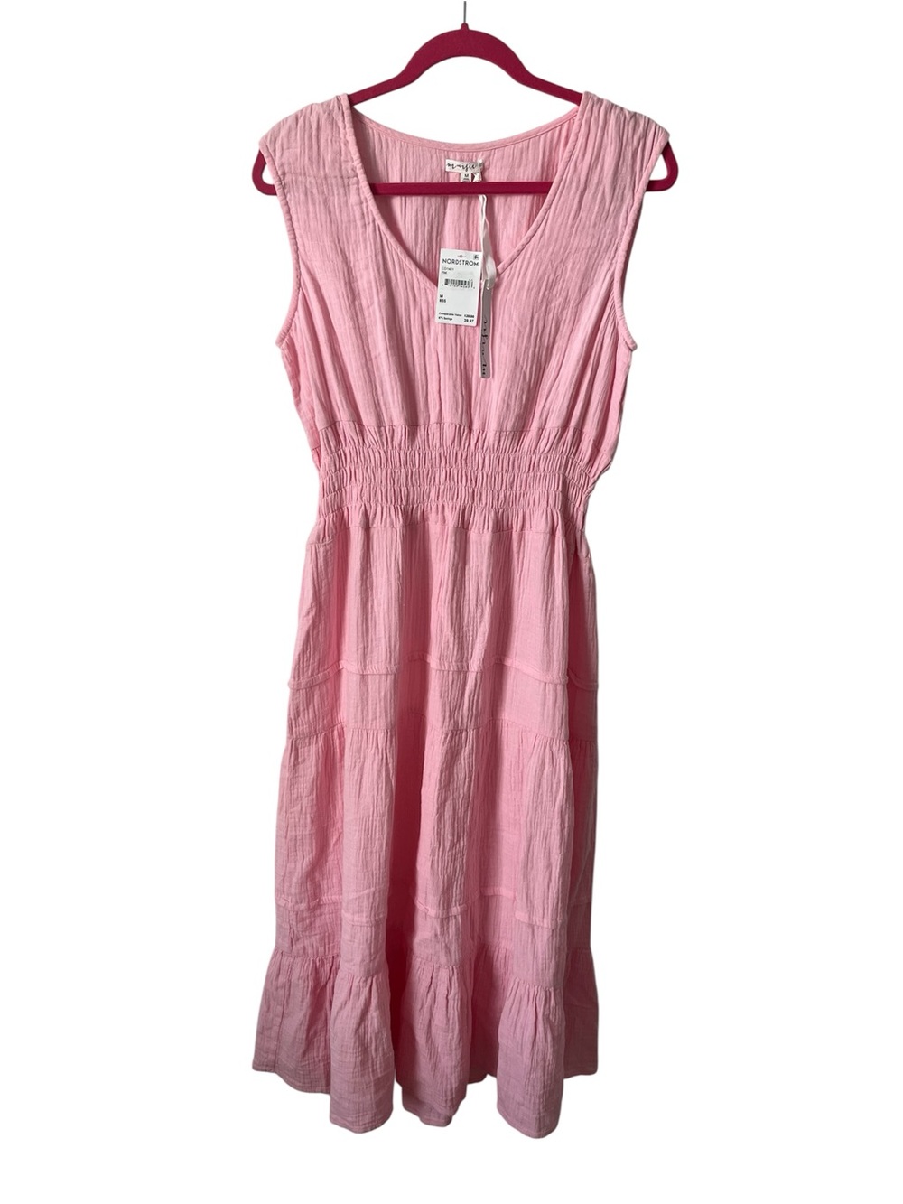 NWT Maisie from Nordstrom Pink Midi flowy cotton dress